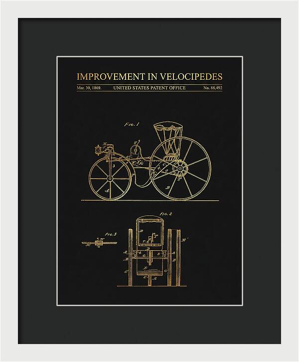 Velocipede Gold Patent Us88492a