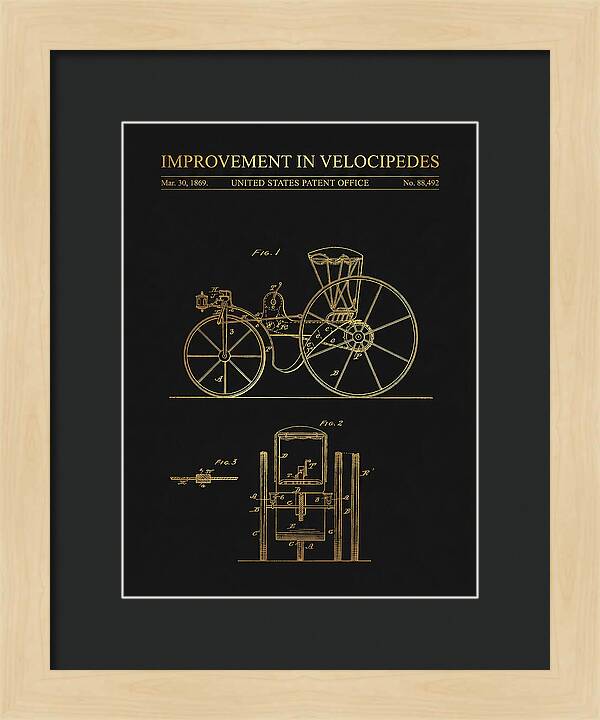 Velocipede Gold Patent Us88492a