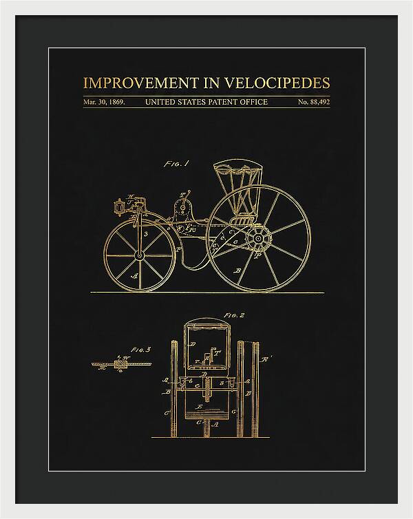 Velocipede Gold Patent Us88492a