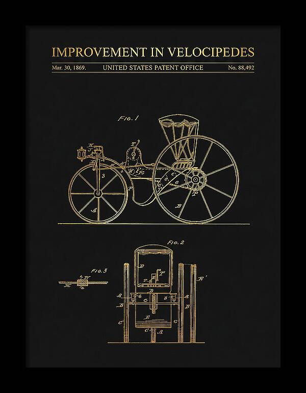 Velocipede Gold Patent Us88492a