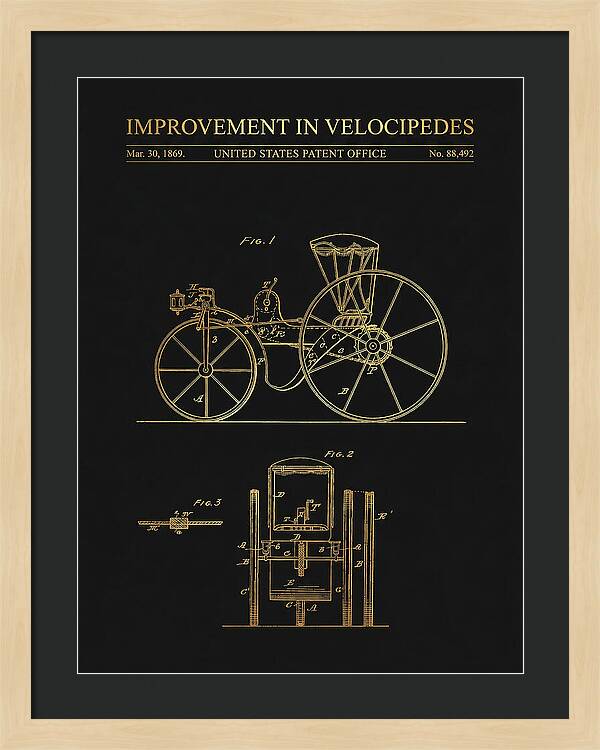 Velocipede Gold Patent Us88492a