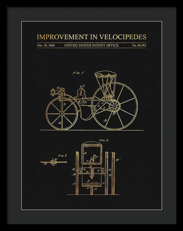 Velocipede Gold Patent Us88492a