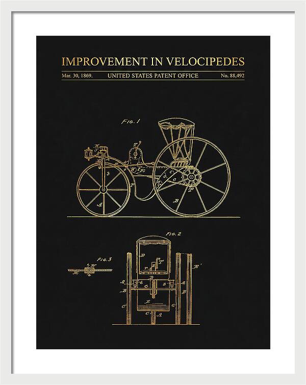 Velocipede Gold Patent Us88492a