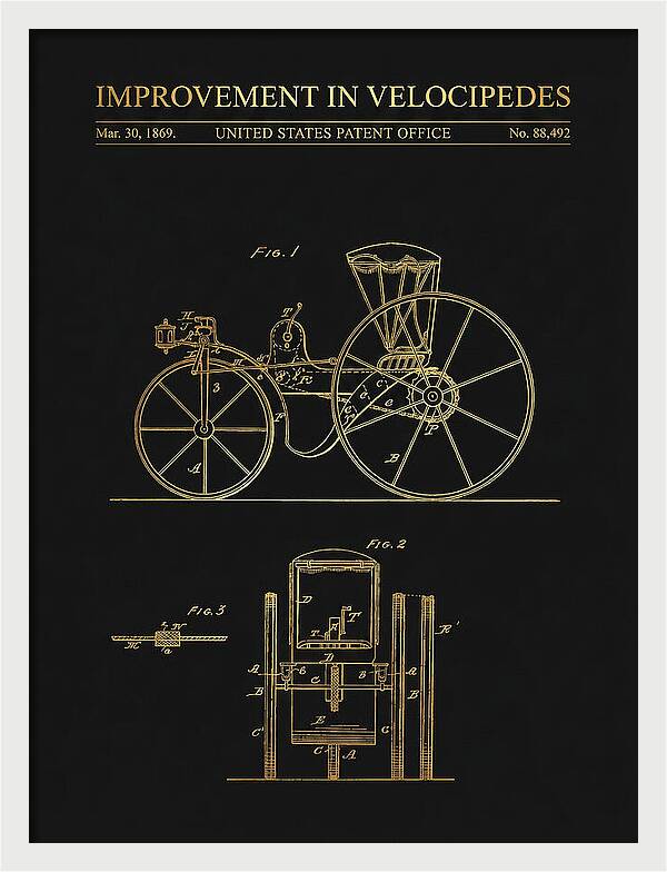 Velocipede Gold Patent Us88492a
