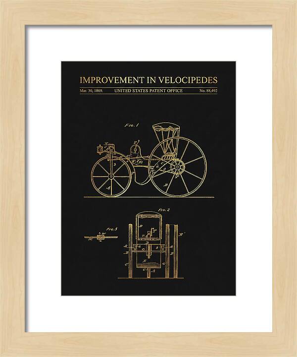 Velocipede Gold Patent Us88492a
