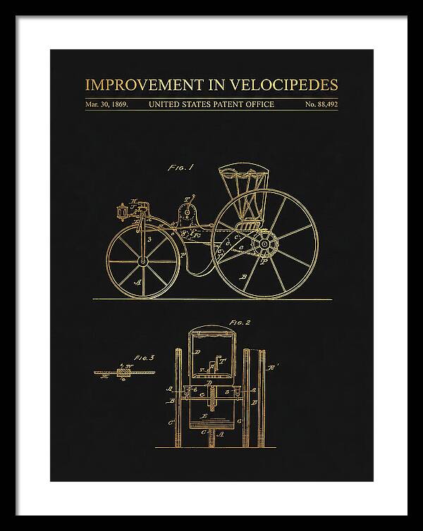 Velocipede Gold Patent Us88492a