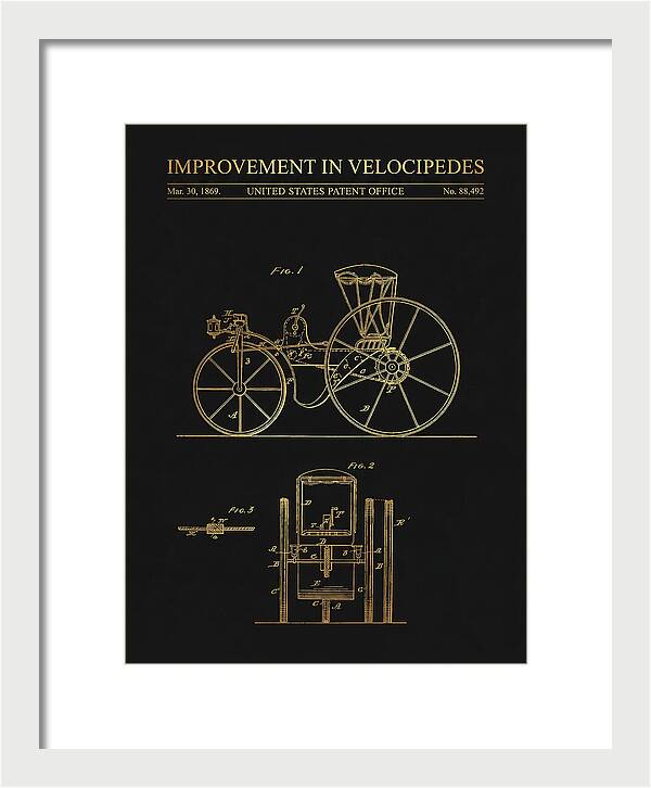 Velocipede Gold Patent Us88492a
