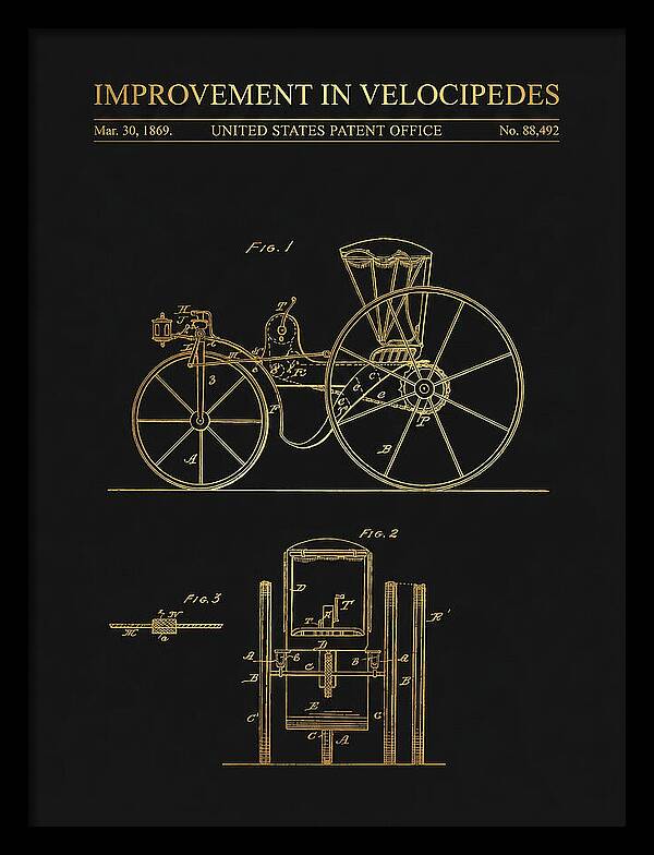 Velocipede Gold Patent Us88492a