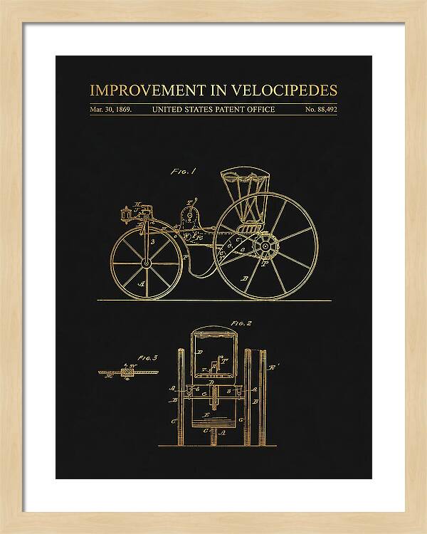 Velocipede Gold Patent Us88492a
