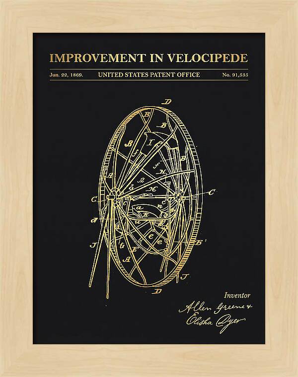 Velocipede Gold Patent Us91535a