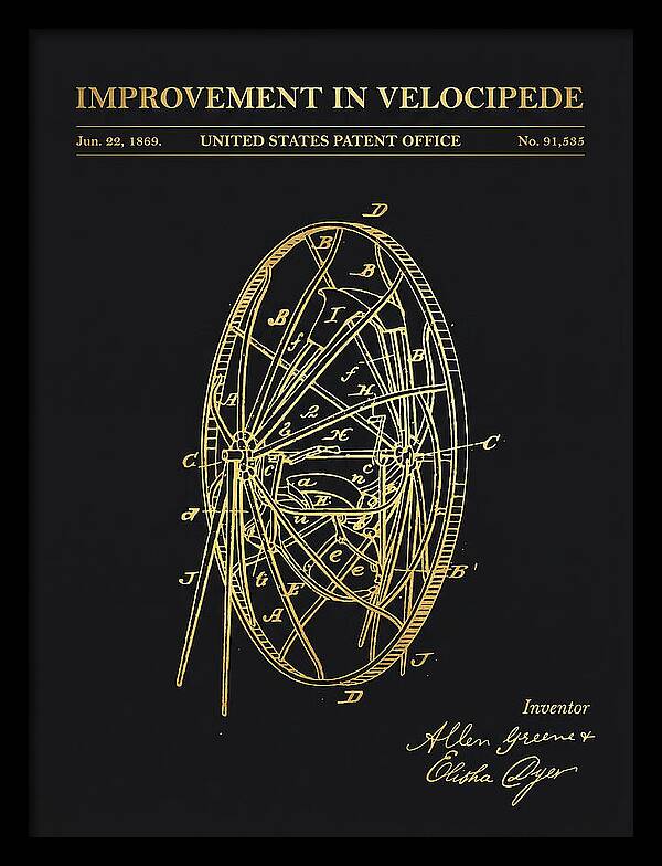 Velocipede Gold Patent Us91535a