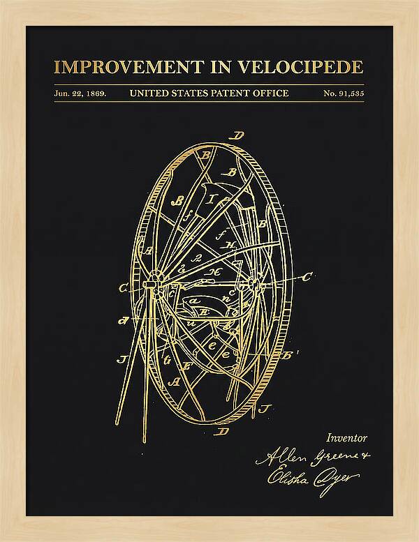 Velocipede Gold Patent Us91535a