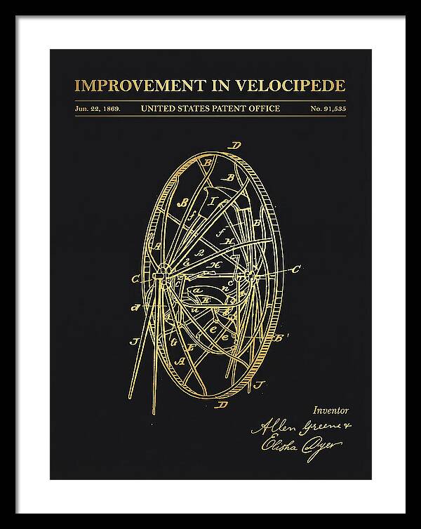Velocipede Gold Patent Us91535a