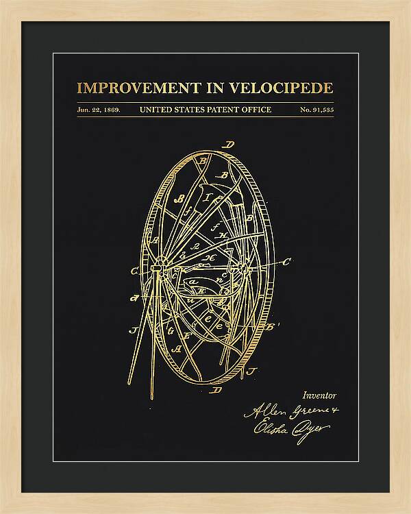 Velocipede Gold Patent Us91535a