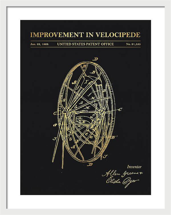 Velocipede Gold Patent Us91535a