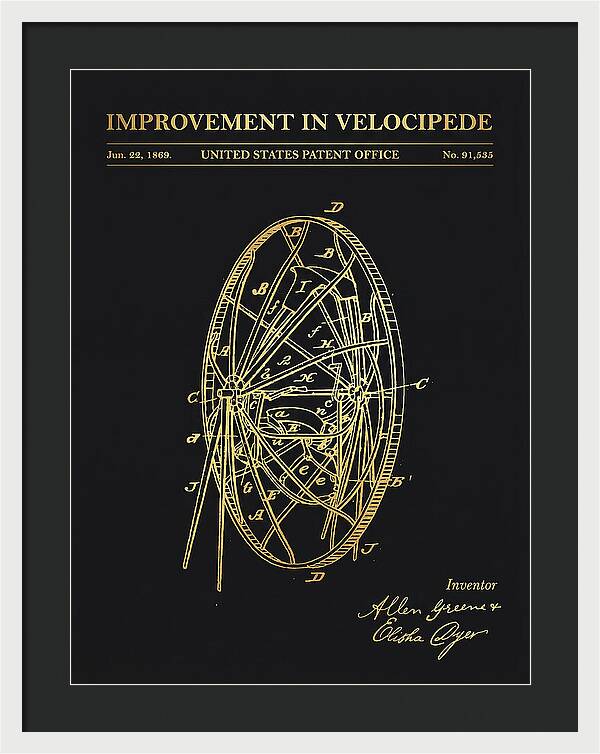 Velocipede Gold Patent Us91535a