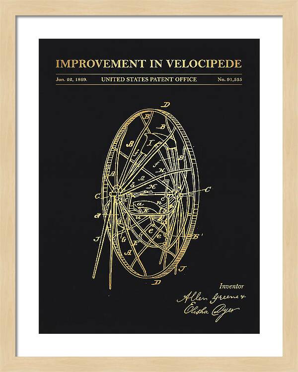 Velocipede Gold Patent Us91535a