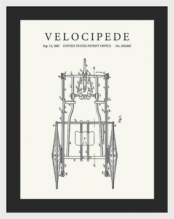 Velocipede Minimalist Patent Us369860a