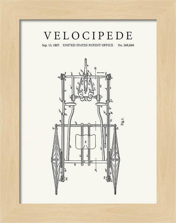 Velocipede Minimalist Patent Us369860a