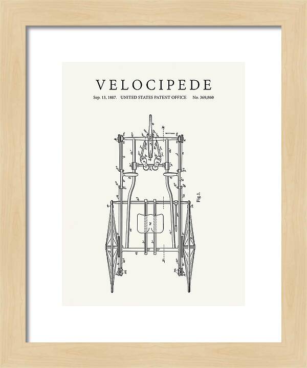 Velocipede Minimalist Patent Us369860a