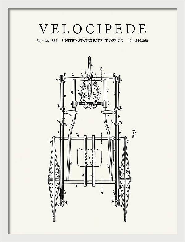 Velocipede Minimalist Patent Us369860a