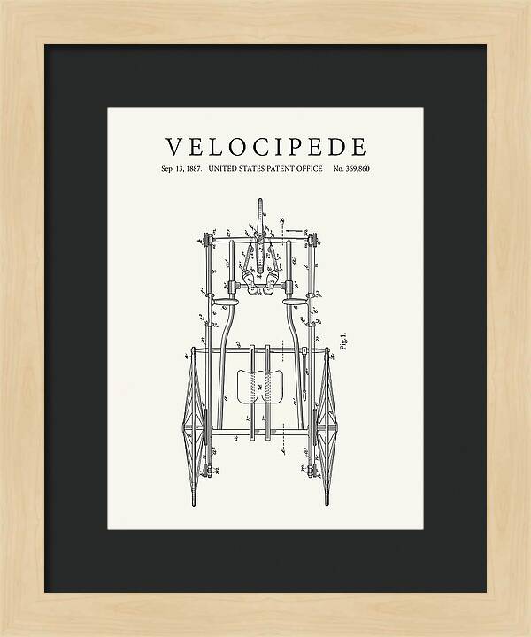 Velocipede Minimalist Patent Us369860a