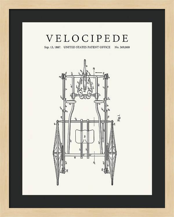 Velocipede Minimalist Patent Us369860a