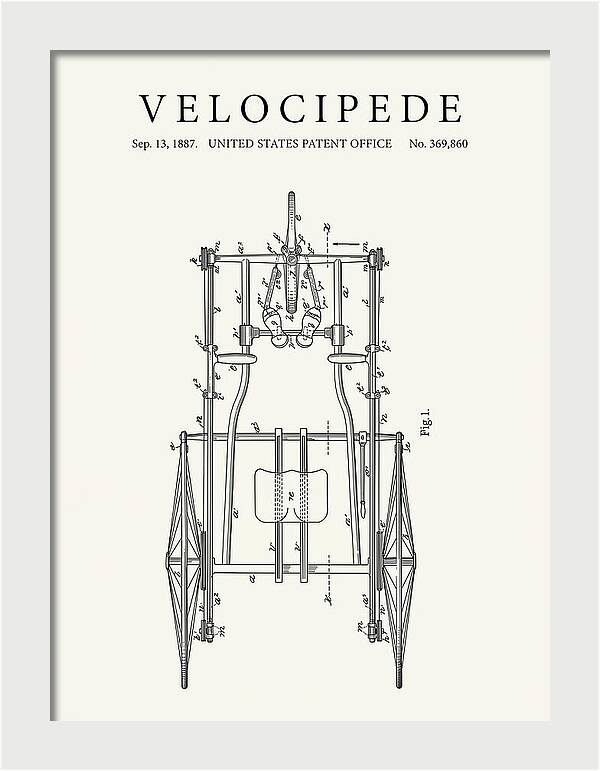 Velocipede Minimalist Patent Us369860a
