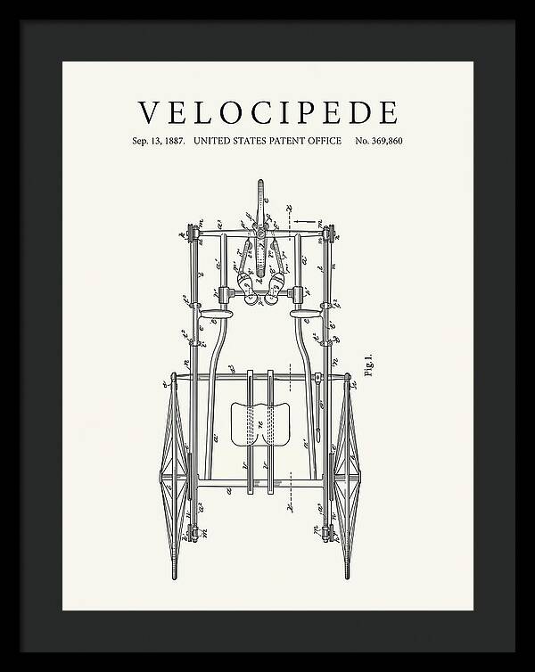 Velocipede Minimalist Patent Us369860a