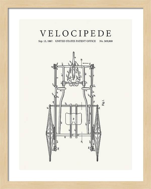 Velocipede Minimalist Patent Us369860a