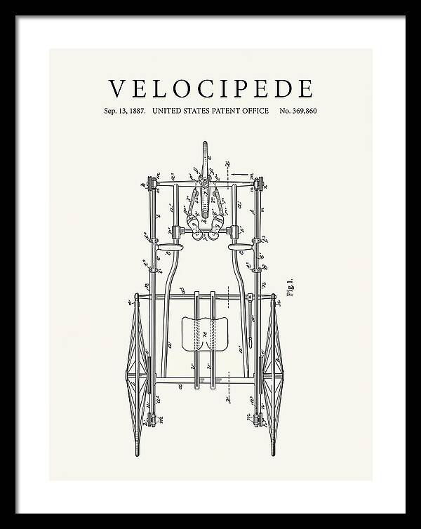 Velocipede Minimalist Patent Us369860a
