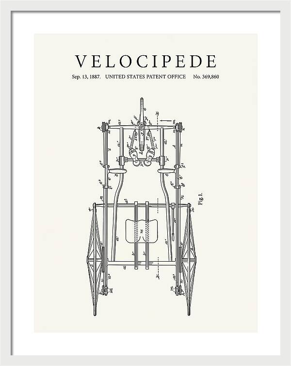 Velocipede Minimalist Patent Us369860a