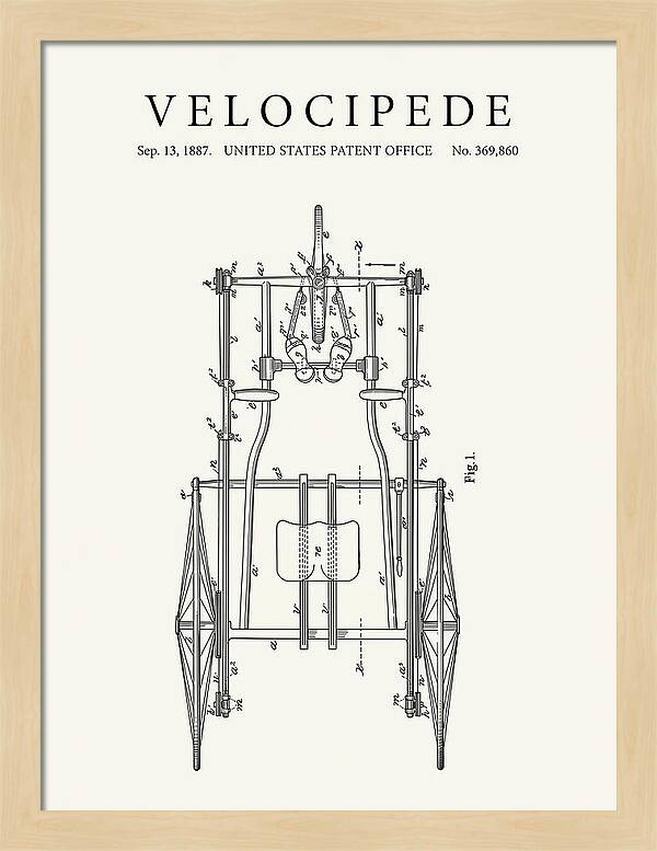 Velocipede Minimalist Patent Us369860a