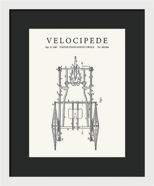Velocipede Minimalist Patent Us369860a