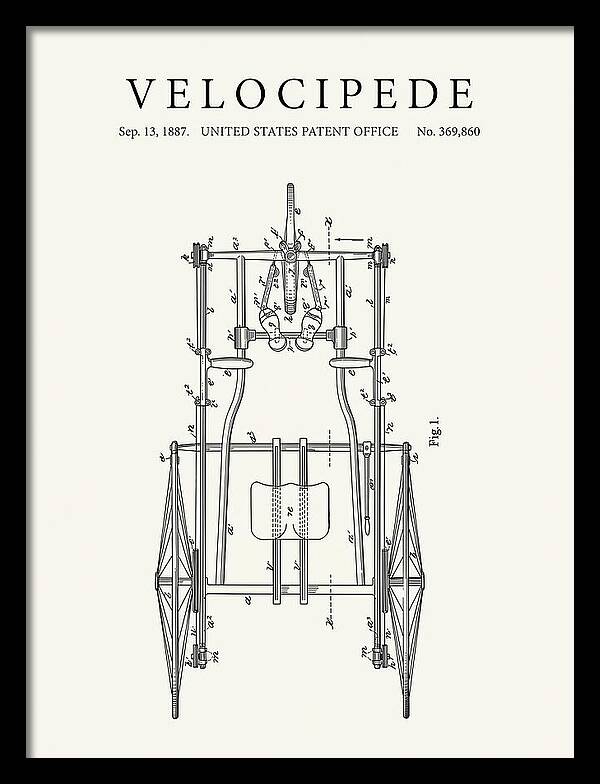 Velocipede Minimalist Patent Us369860a