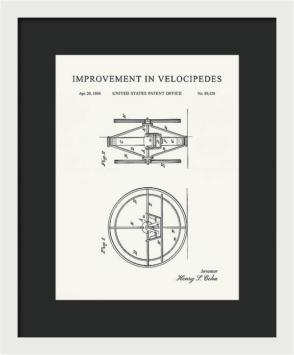Velocipede Minimalist Patent Us89128a