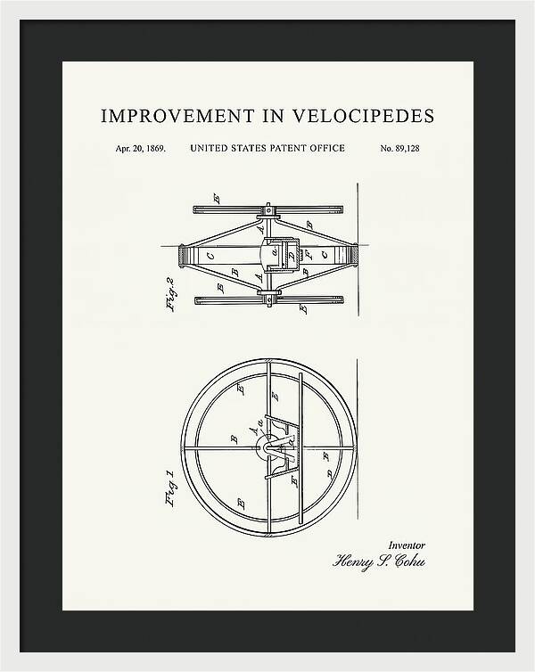 Velocipede Minimalist Patent Us89128a