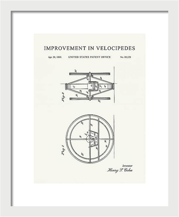 Velocipede Minimalist Patent Us89128a