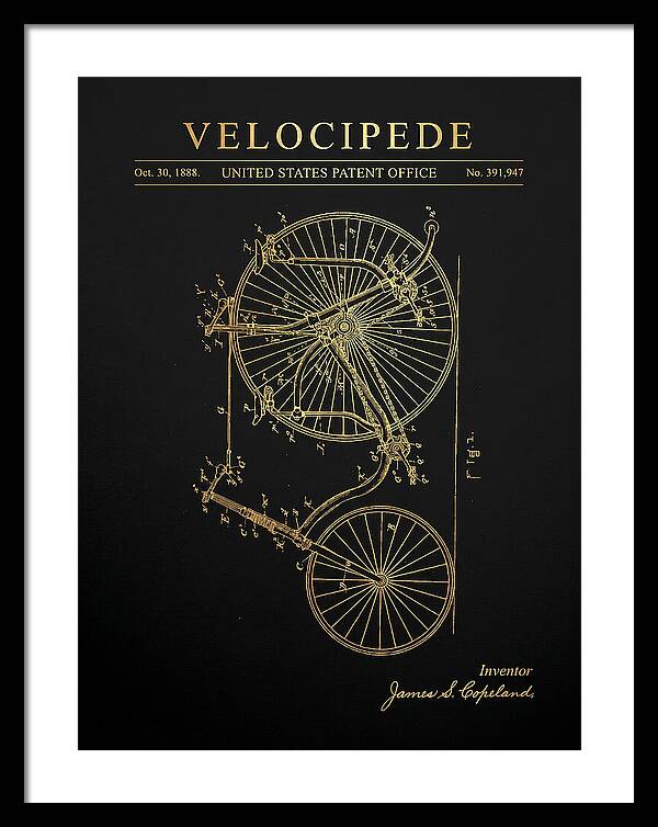 Velocipede Penny Farthing Gold Patent Us391947a