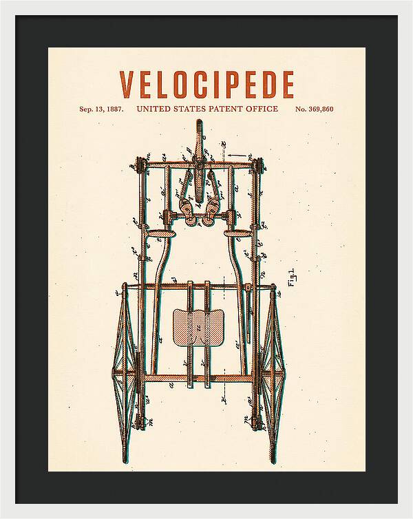 Velocipede Retro Patent Us369860a