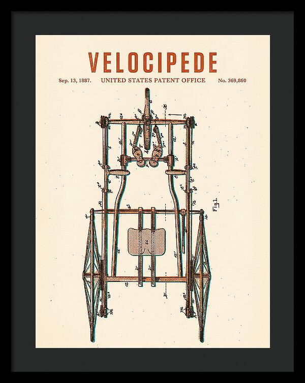 Velocipede Retro Patent Us369860a