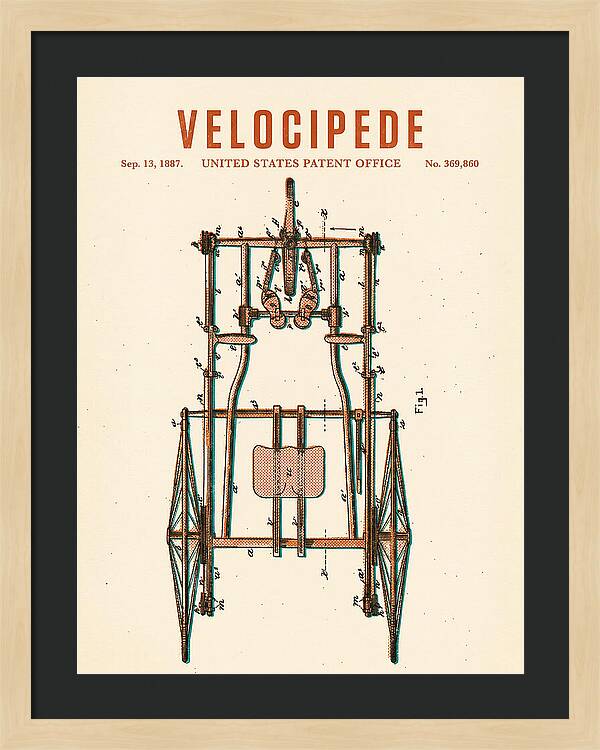 Velocipede Retro Patent Us369860a