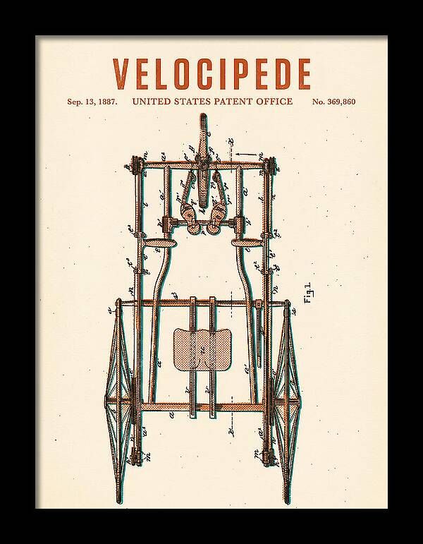 Velocipede Retro Patent Us369860a