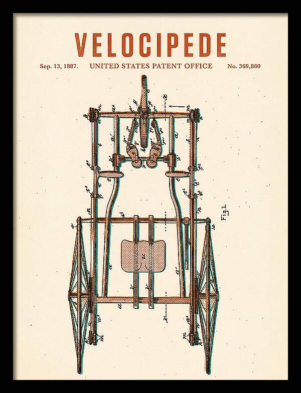Velocipede Retro Patent Us369860a