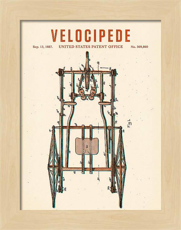 Velocipede Retro Patent Us369860a