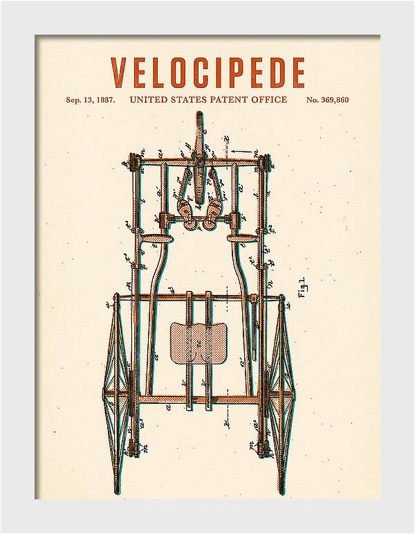 Velocipede Retro Patent Us369860a