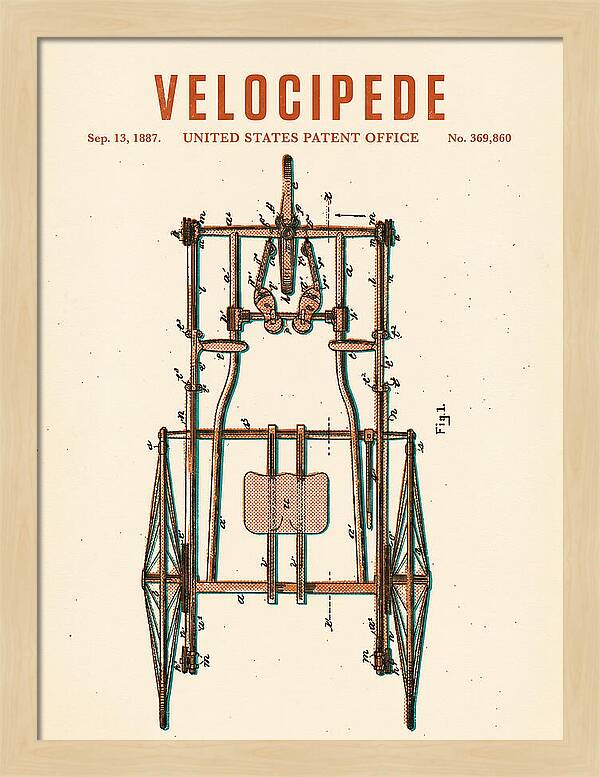 Velocipede Retro Patent Us369860a
