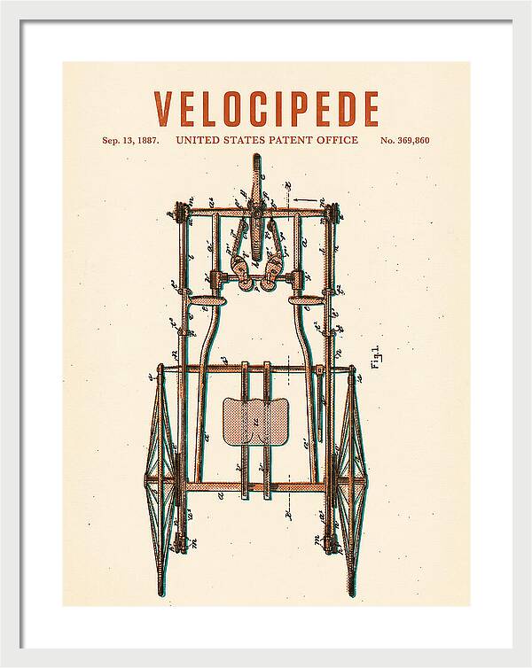 Velocipede Retro Patent Us369860a