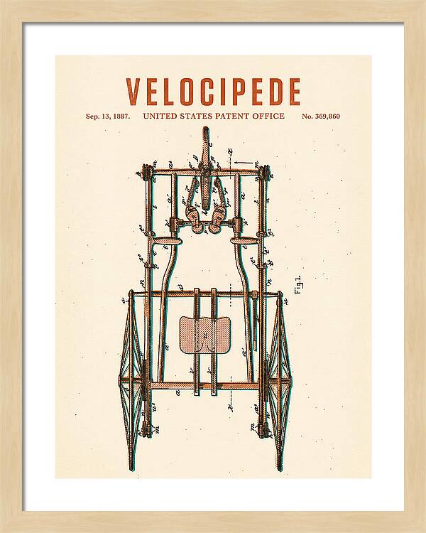 Velocipede Retro Patent Us369860a