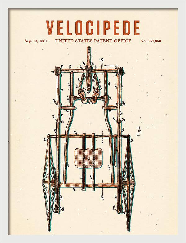 Velocipede Retro Patent Us369860a